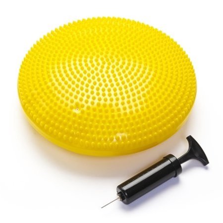 BLACK MOUNTAIN PRODUCTS Exercise Balance Stability Disc with Hand Pump Yellow Balance Disc Yellow